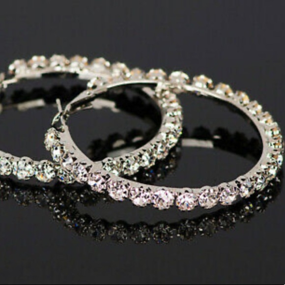 NWT 925 Silver hoop earrings - Picture 7 of 7